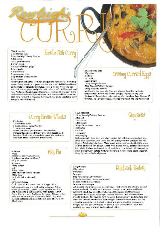 Rawleigh's Curry Recipes